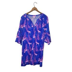 Lilly Pulitzer Teigen Tunic Dress in the Purple Dazzle Zebra Print Size Small